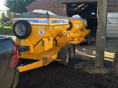 Gritters loaded ready for night spreading
