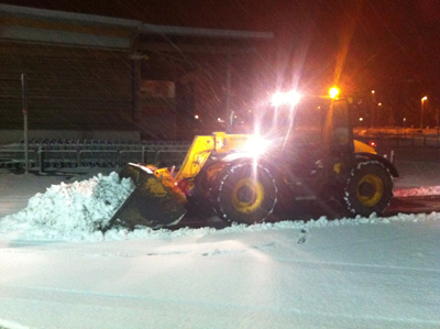 Snow clearance in action